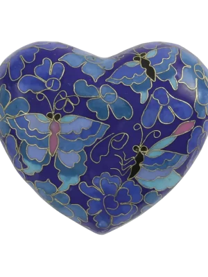 Etienne Butterfly Heart Shaped Keepsake Urn