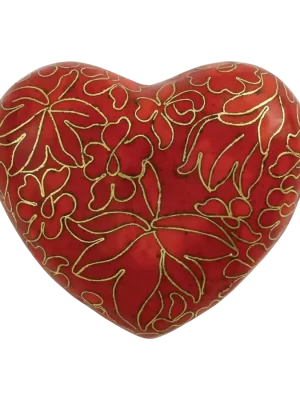 Etienne Autumn Leaves Heart Shaped Keepsake Urn