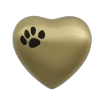 Classic Paws Bronze Heart Shaped Pet Urn