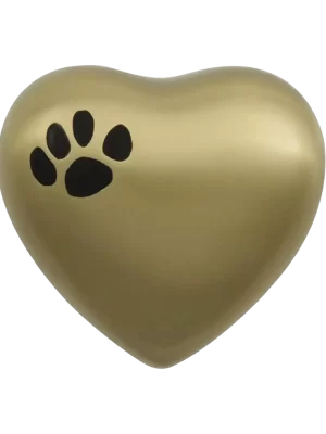 Classic Paws Bronze Heart Shaped Pet Urn