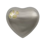 Classic Paws Pewter Heart Shaped Pet Urn