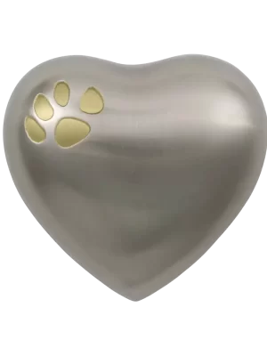 Classic Paws Pewter Heart Shaped Pet Urn