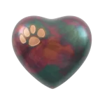 Classic Paws Raku Heart Shaped Pet Urn