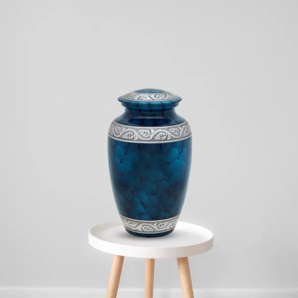 Midnight Serenity - Dark Blue Cremation Urn