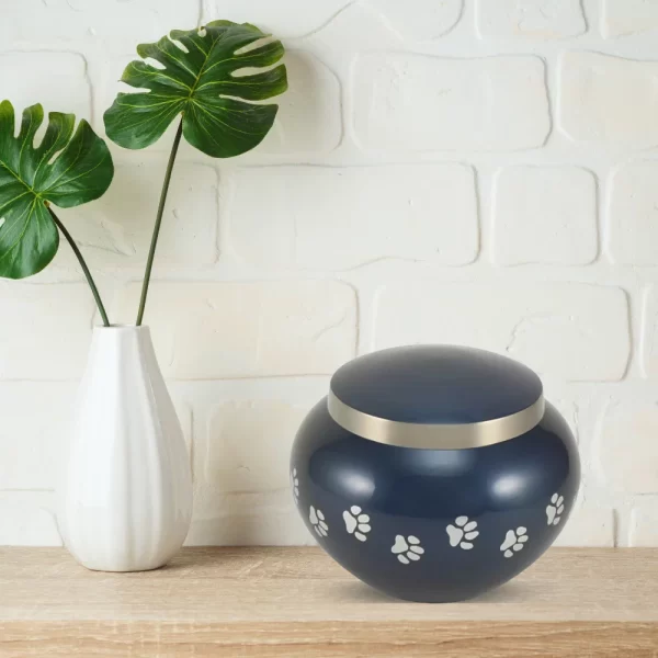 Odyssey Paw Moonlight Blue Pet Urn