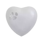 Odyssey Paw Pearl Heart Shaped Pet Urn