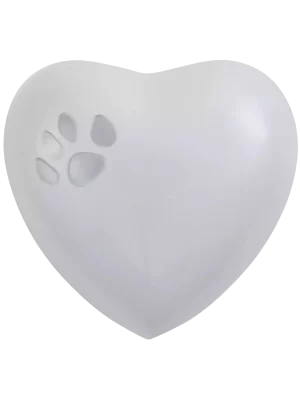 Odyssey Paw Pearl Heart Shaped Pet Urn