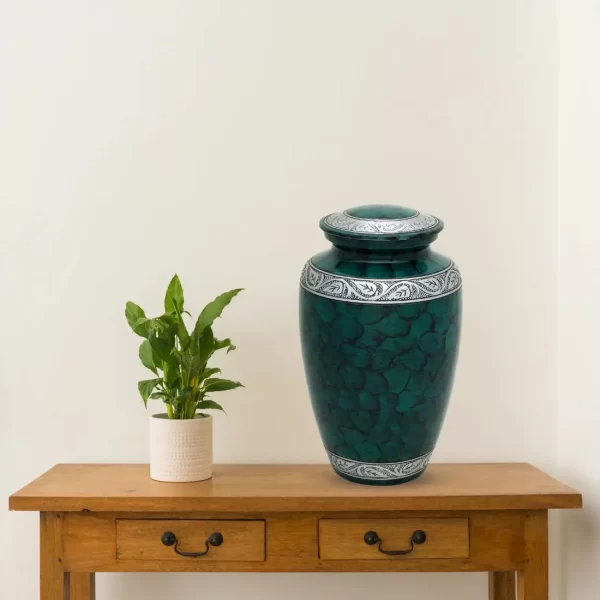 Emerald Tranquility - Green Cremation Urn