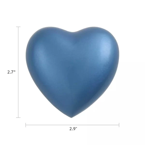 Monterey Blue Heart Shaped Keepsake Urn