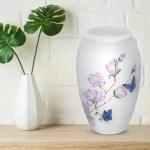 Hand Painted Urns - Butterfly Landing