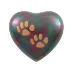 Odyssey Paw Raku Heart Shaped Pet Urn