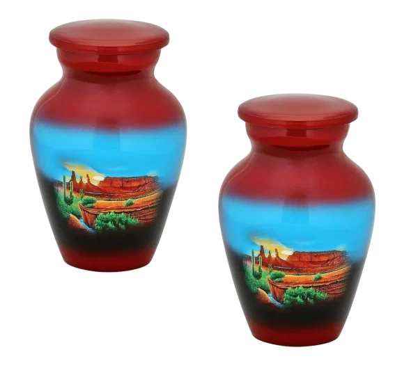 Pair of Keepsake Urns - Sonoran Desert