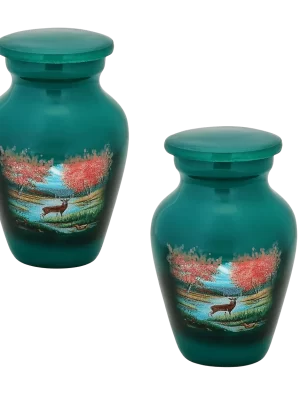 Pair of Keepsake Urns - Wildlife Refuge