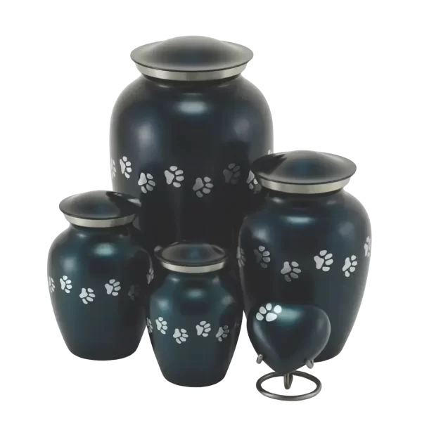 Classic Paws Blue Pet Urn