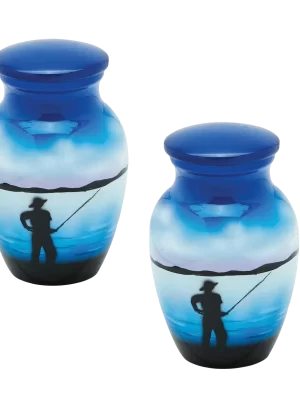 Pair of Keepsake Urns - Fisherman