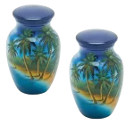 Pair of Keepsake Urns - Paradise