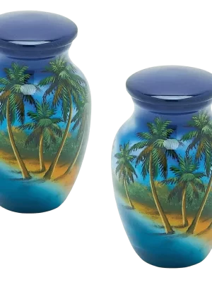 Pair of Keepsake Urns - Paradise