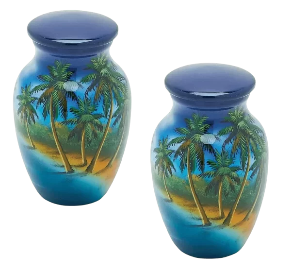 Pair of Keepsake Urns - Paradise