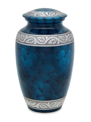 Midnight Serenity - Dark Blue Cremation Urn