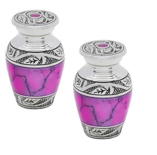 Pair of Keepsake Urns - Pink