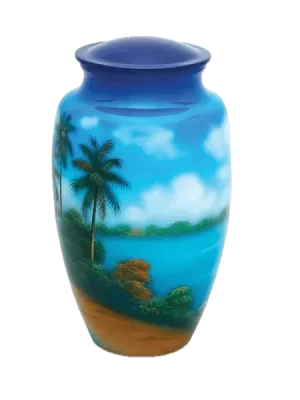 Hand Painted Urns - Paradise