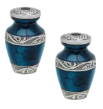 Pair of Keepsake Urns - Blue