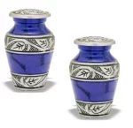 Pair of Keepsake Urns - Purple